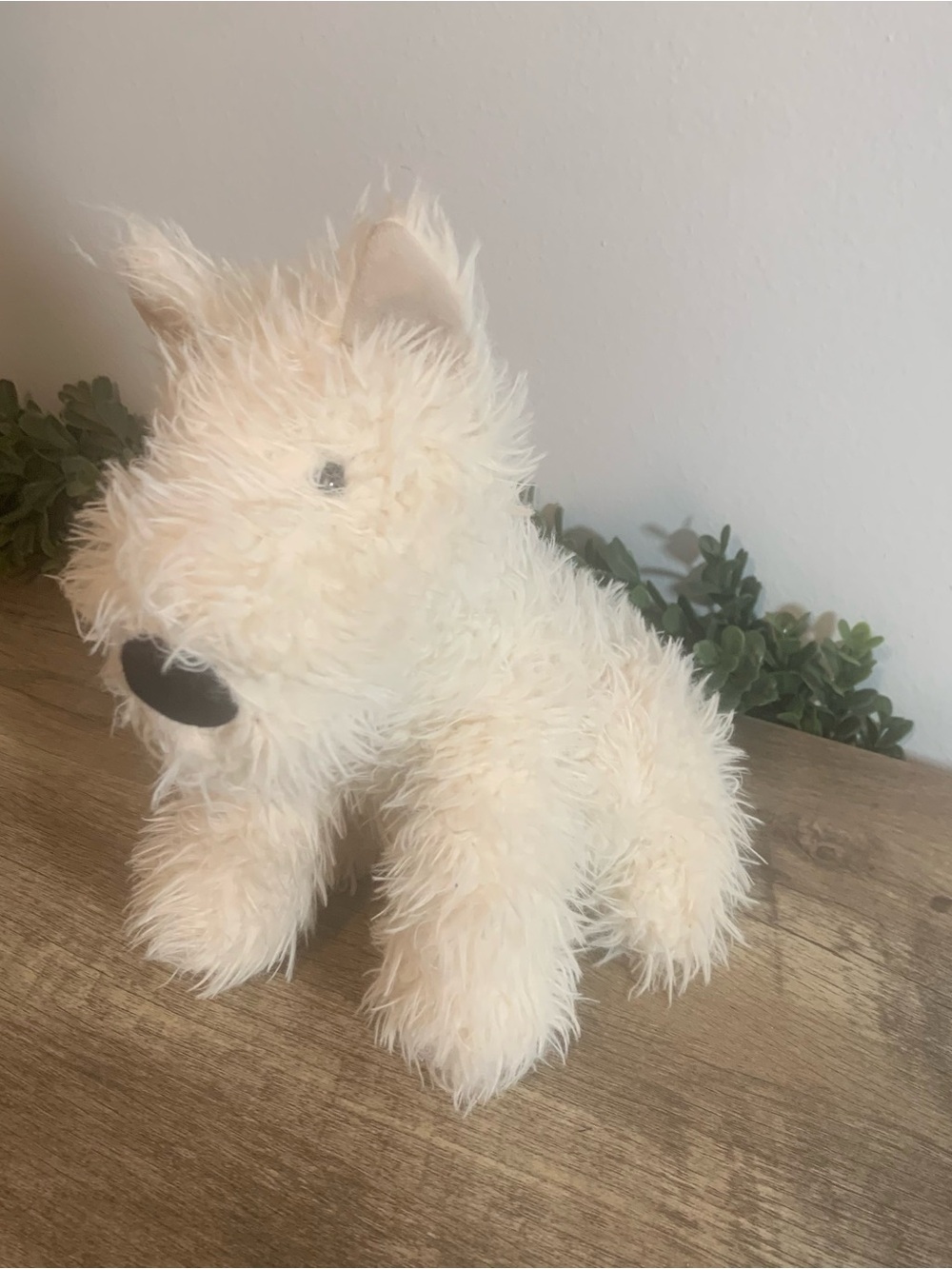 Jellycat Munro Scottie Dog Shaggy White MUN3SD